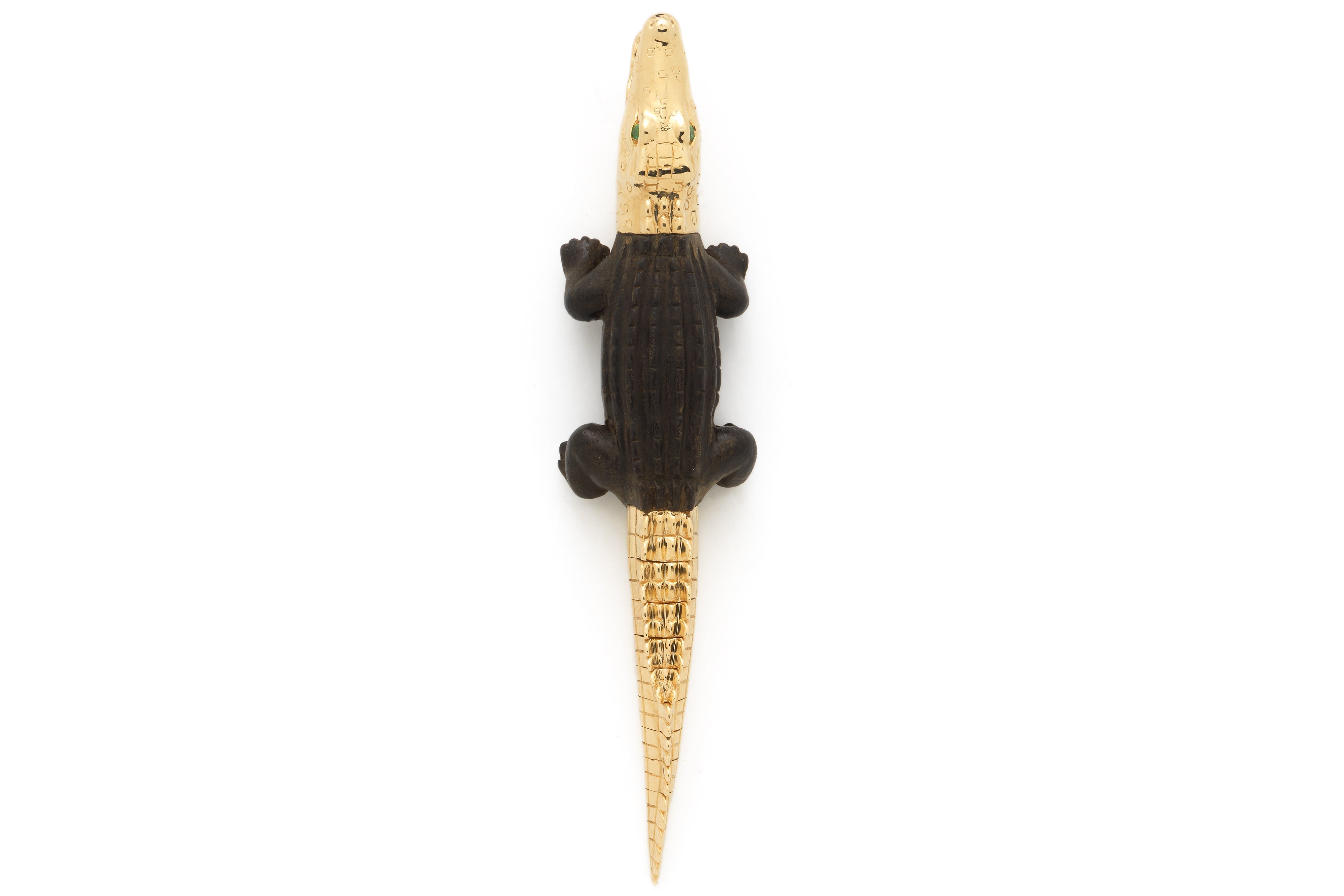 Handmade Wood Articulating Alligator Crocodile Toy Nepal