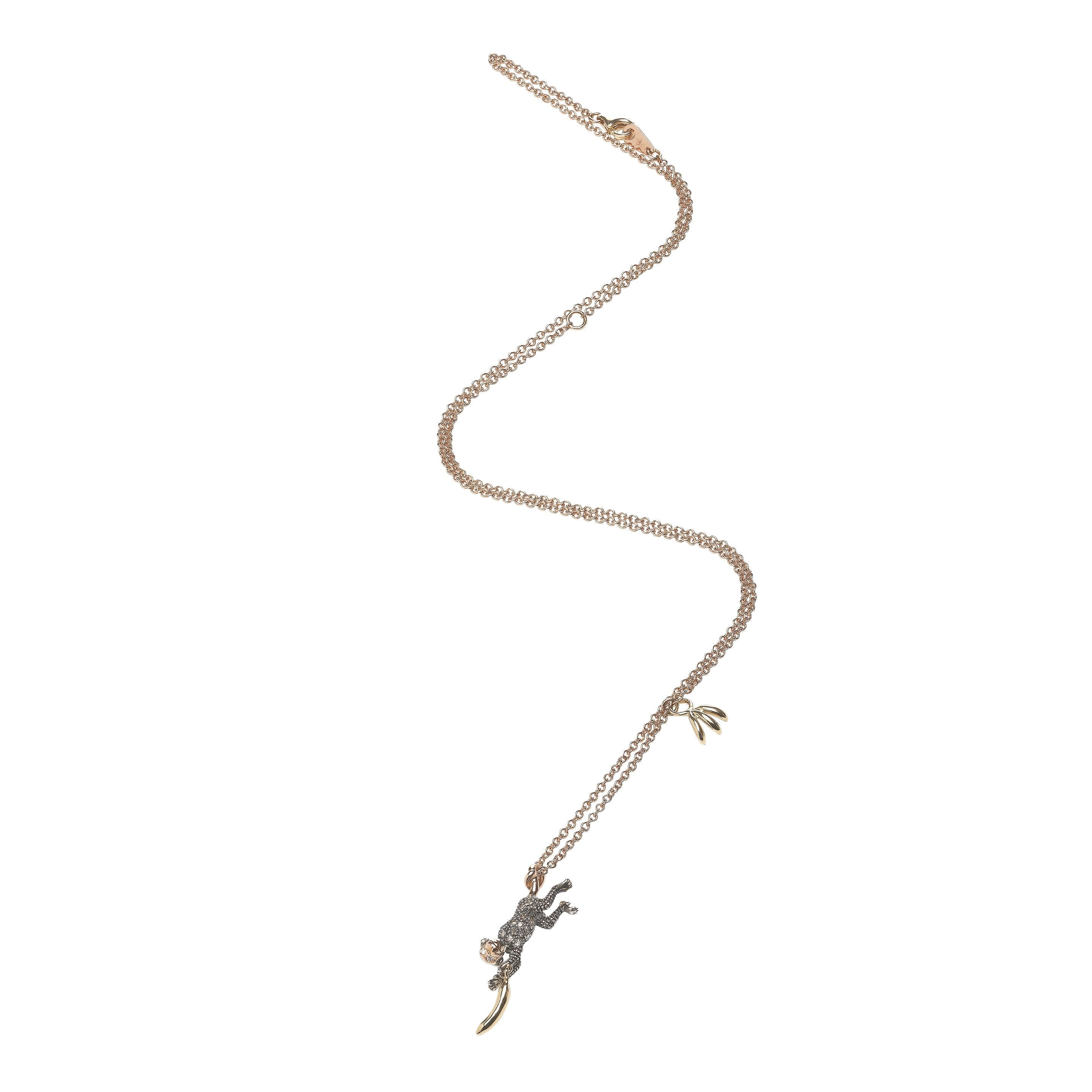 Bibi van der Velden Single Monkey Gold Necklace – Bibi van der