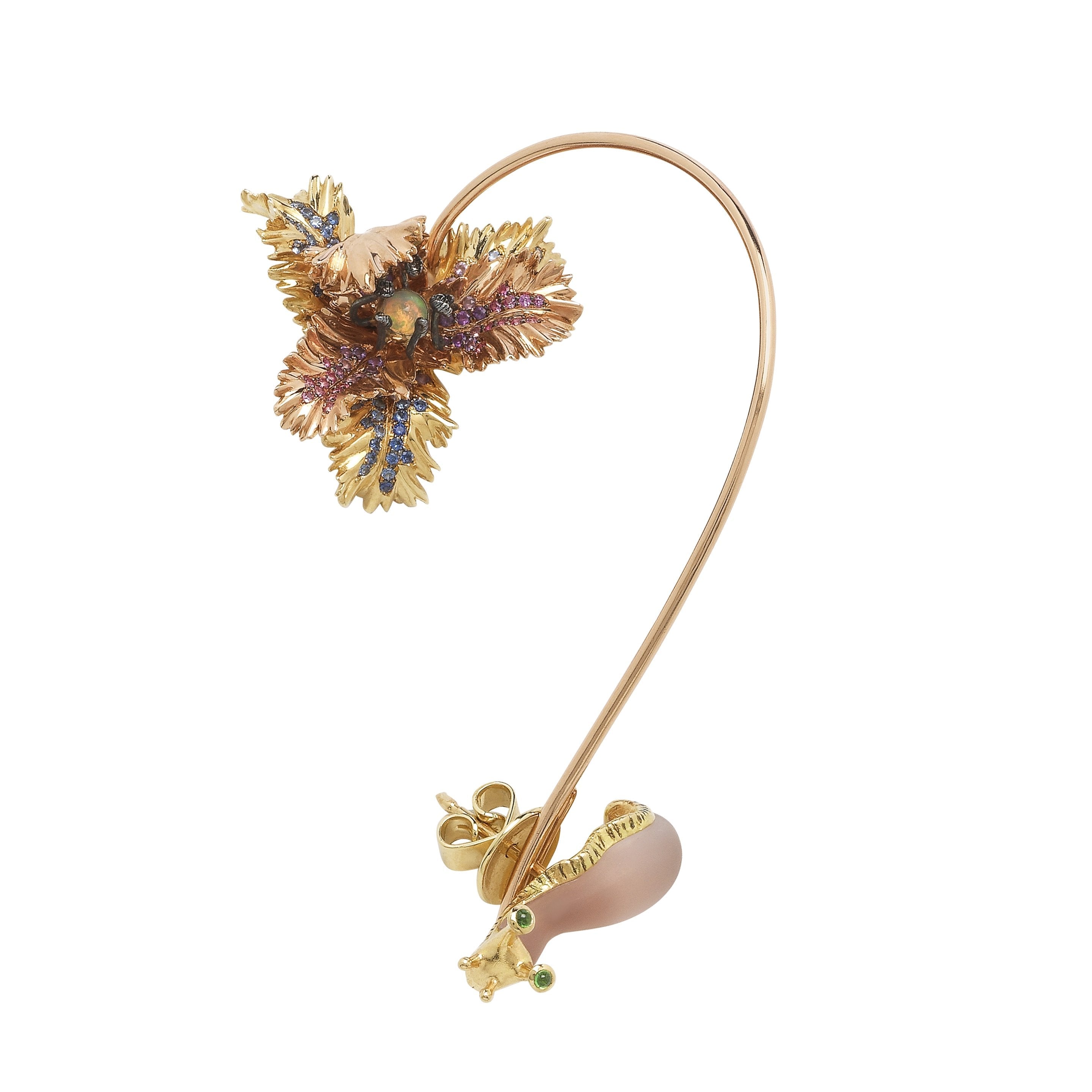 Opal Tulip Flower Bracelet, Gold