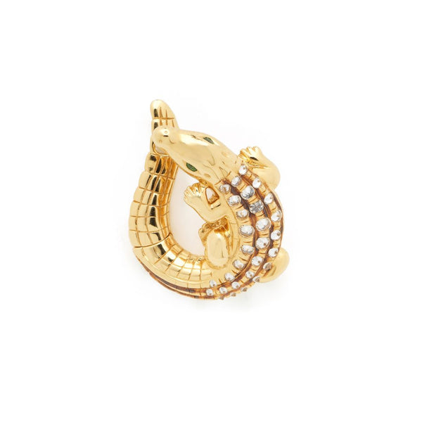 Alligator Twist Earring with Diamonds