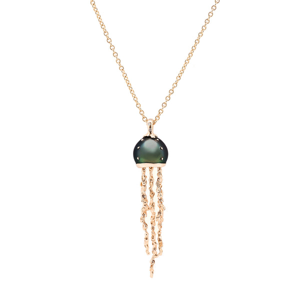 Jellyfish Tahitian Pearl Pendant on a chain