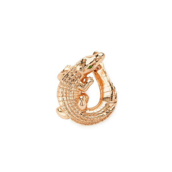 Rose Gold Alligator Twist Earring