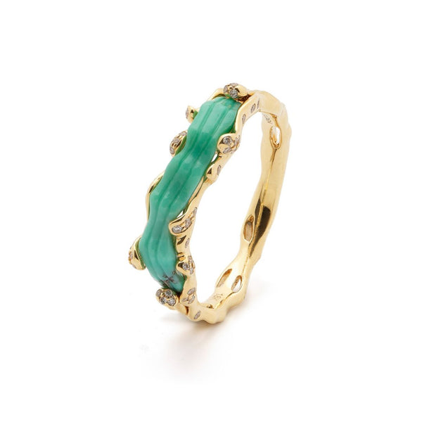 Wave Stackable Ring Turquoise