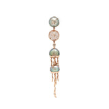 Jellyfish Tahitian Pearl and Quartz Drop Earring with Diamonds