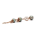 Jellyfish Tahitian Pearl and Quartz Drop Earring with Diamonds