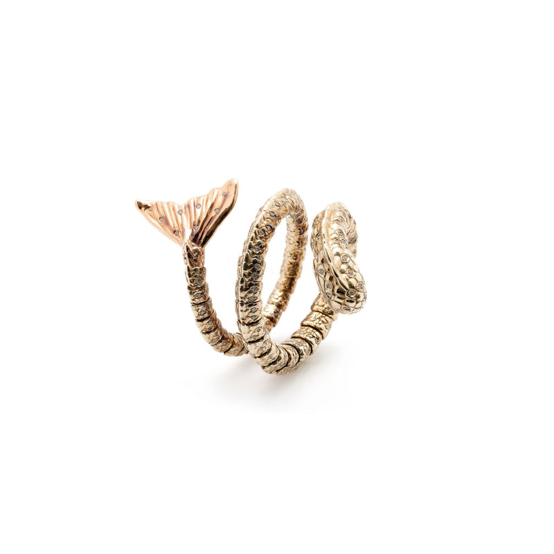 Meandering Mermaid Tail Ring