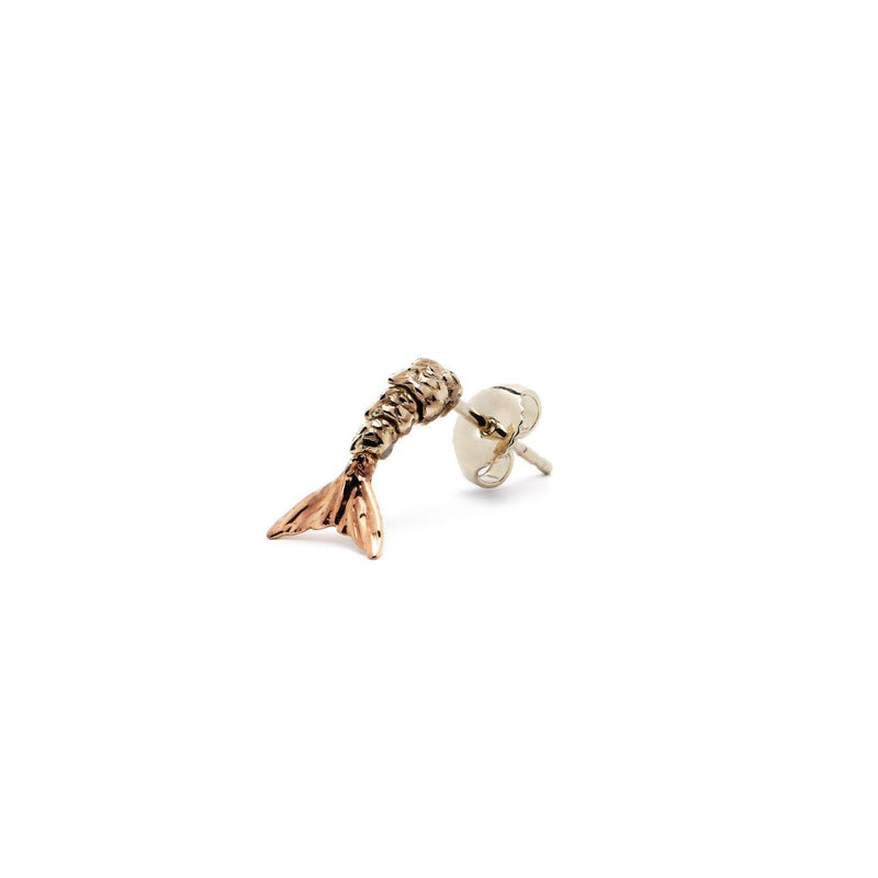 Mini Mermaid tail stud in Dual Tone