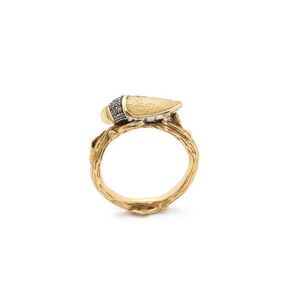 Scarab Gold Stackable Ring