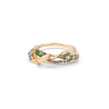 Exhale Stackable Ring with Tsavorites